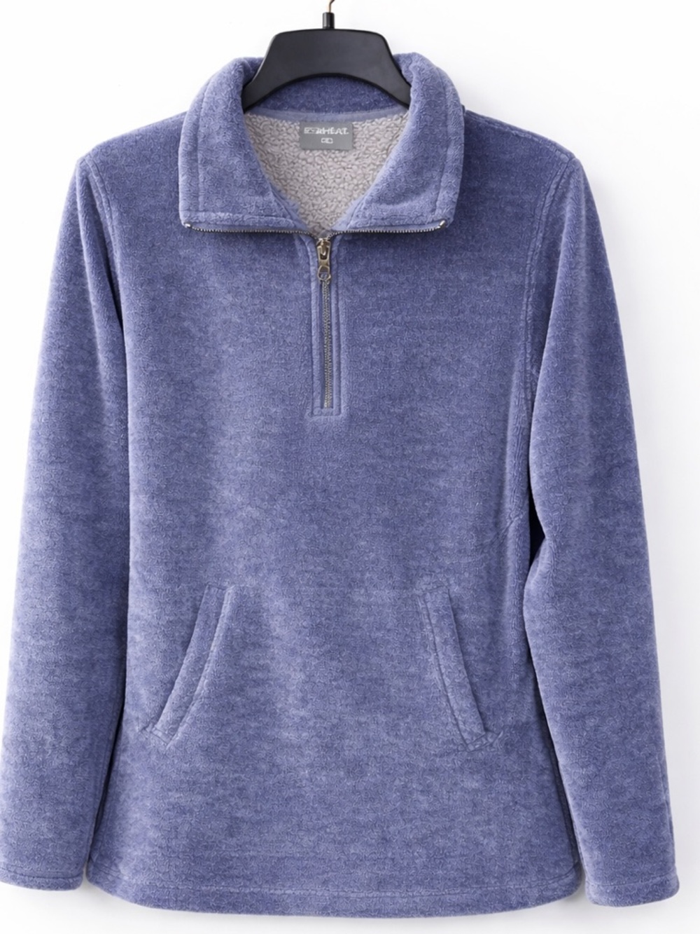 32 Degrees Heat Sherpa Lined Fleece Pullover Quarter Zip Medium Cozy Warm